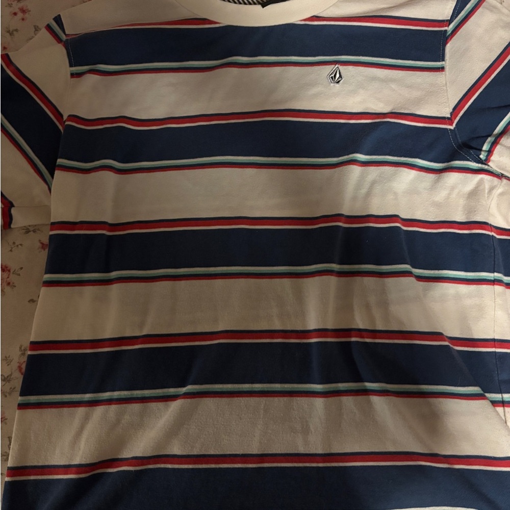 Volcom Kids Striped Shirt - Blue, Red, White